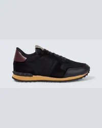 Valentino Garavani Sneakers Rockrunner aus Mesh Schwarz