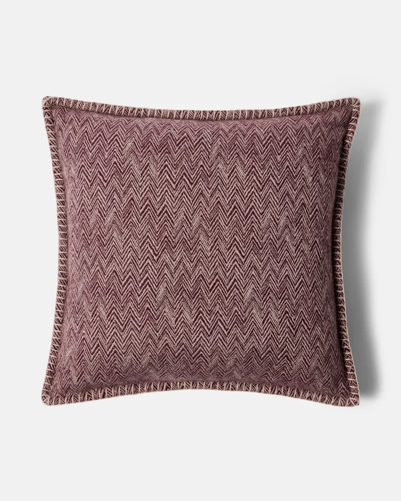 Missoni Kissen Camelia aus Wolle und Kaschmir Burgunderrot