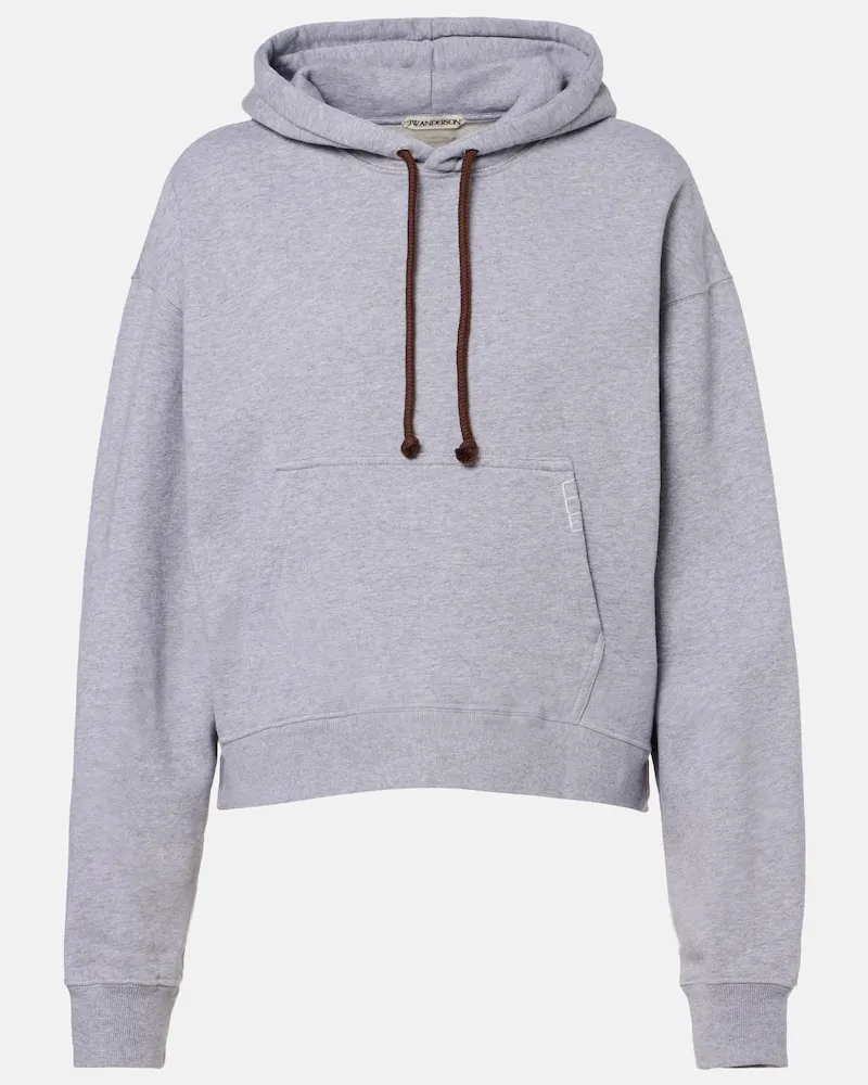 J.W.Anderson Cropped-Hoodie aus Baumwolle Grau
