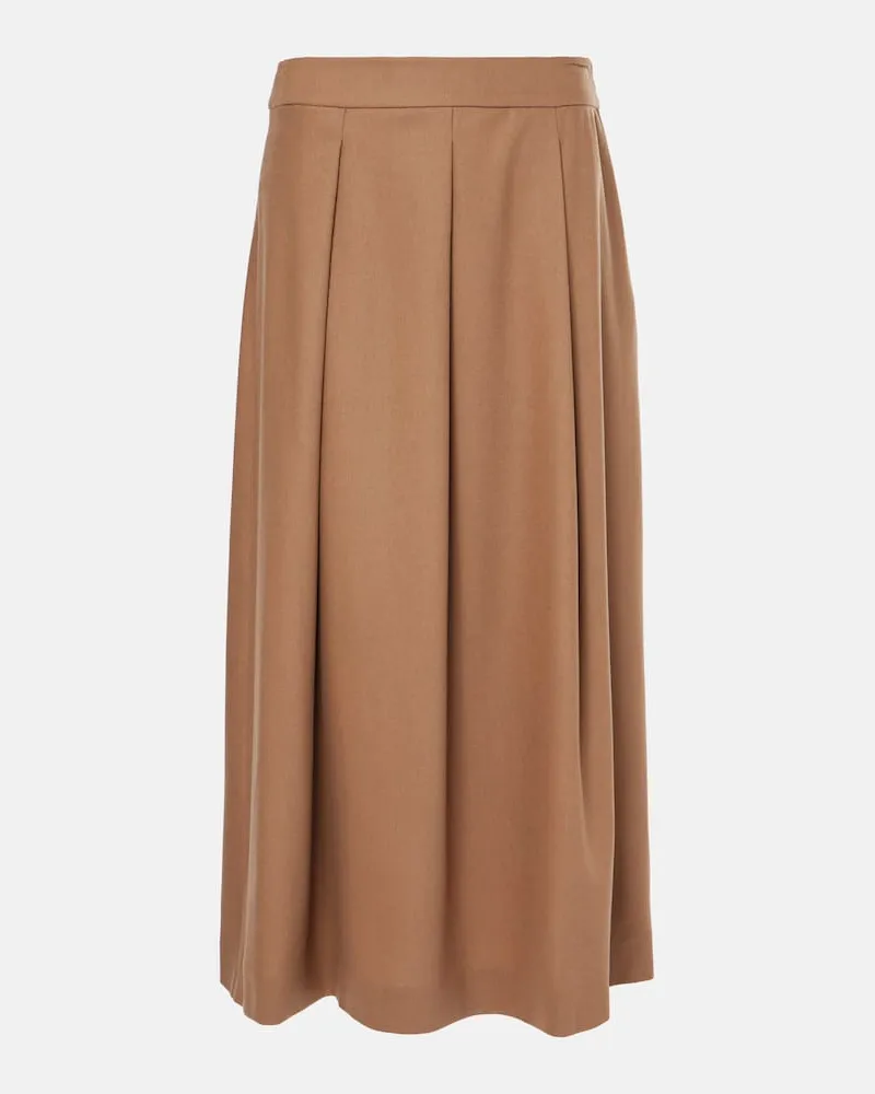 Max Mara Midirock Caterina aus Wolle Braun