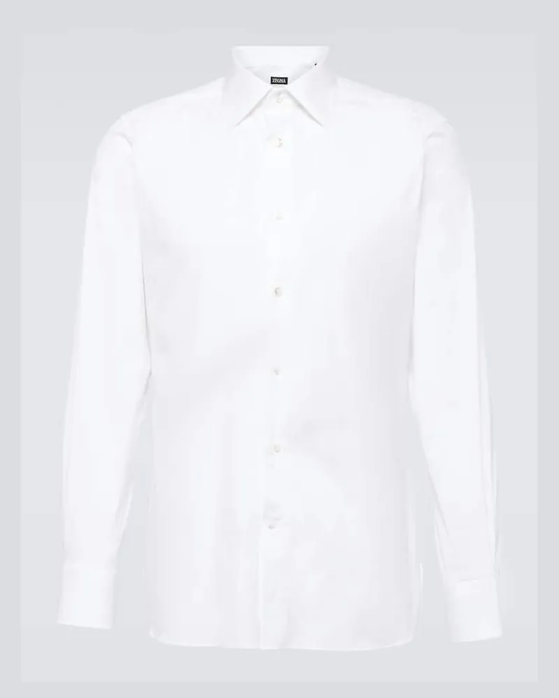 Ermenegildo Zegna Oxford-Hemd aus Baumwolle Weiß