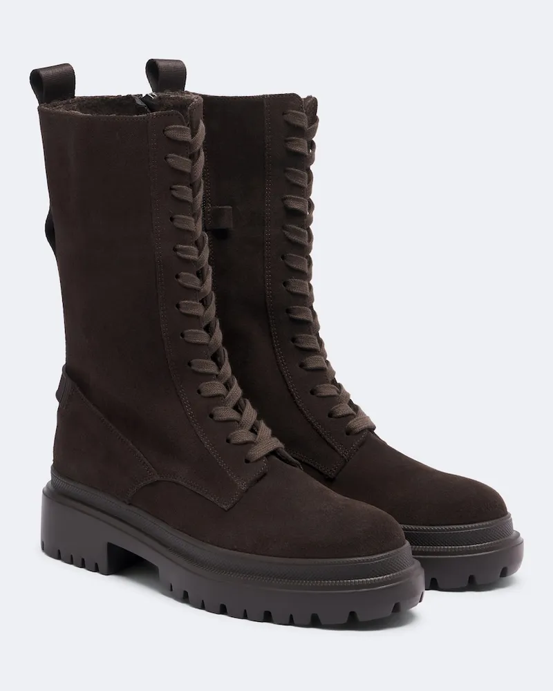 Bogner Schneestiefel Riga aus Veloursleder Braun