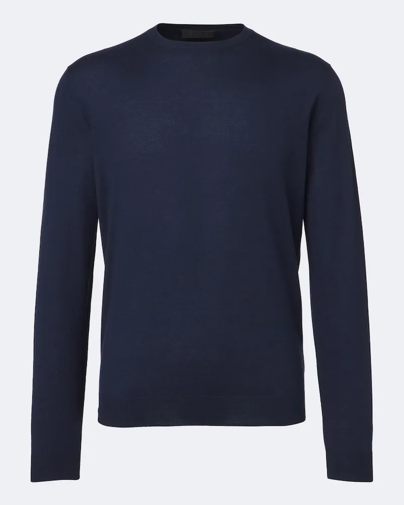 Prada Pullover aus Kaschmir und Seide Blau