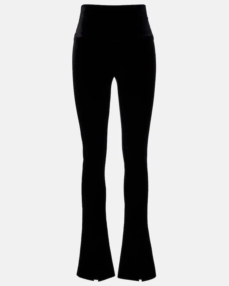 Norma Kamali Leggings aus Samt Schwarz