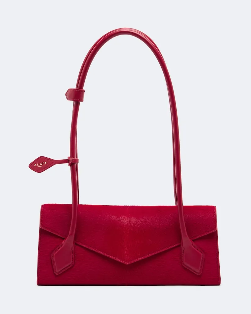 Alaïa Alaïa Schultertasche Le Teckel Small aus Kalbshaar Rot