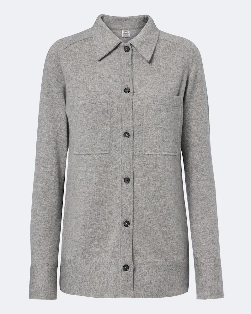 Totême Cardigan aus Kaschmir Grau