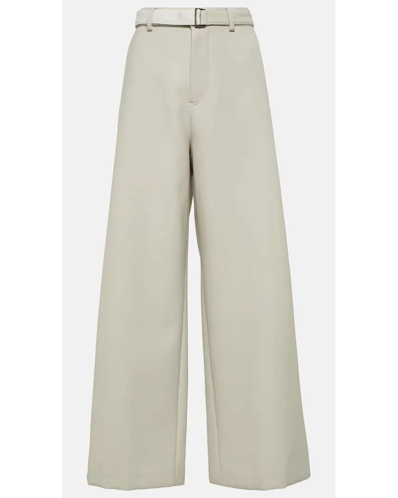 Sacai Weite Hose Weiss