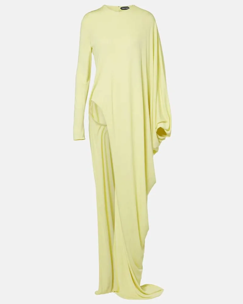 Tom Ford Maxikleid aus Jersey Gelb