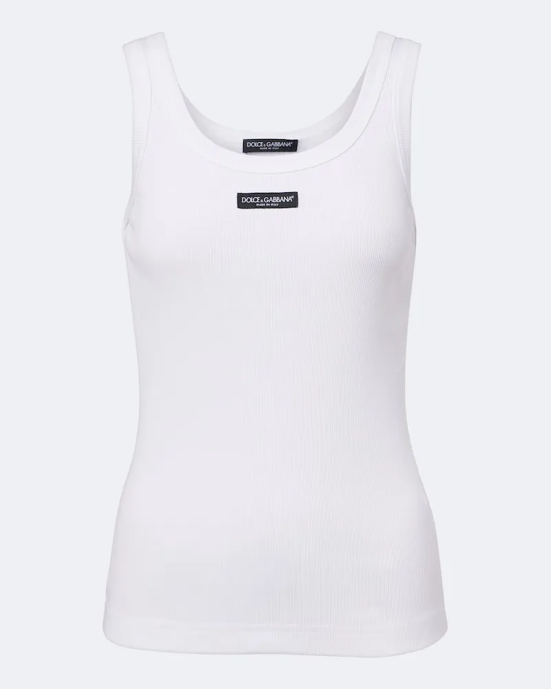Dolce & Gabbana Tanktop aus Baumwolle Weiß
