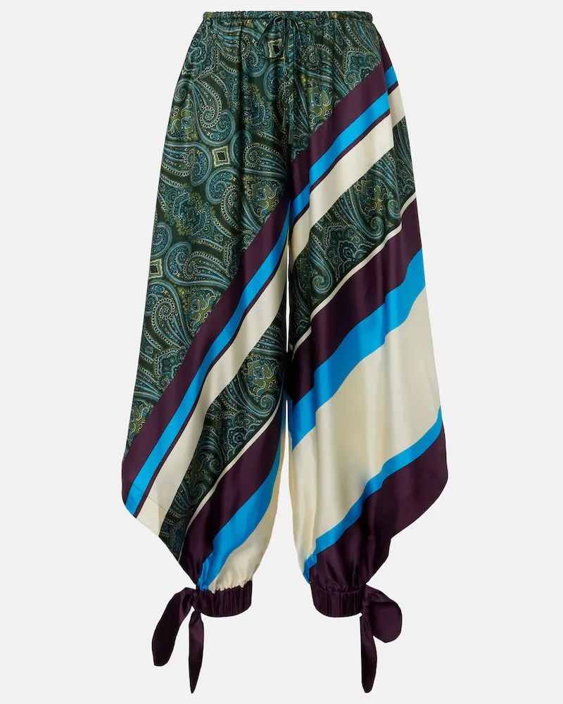 ALEMAIS Alémais Hose Joni aus Seiden-Twill Multicolor