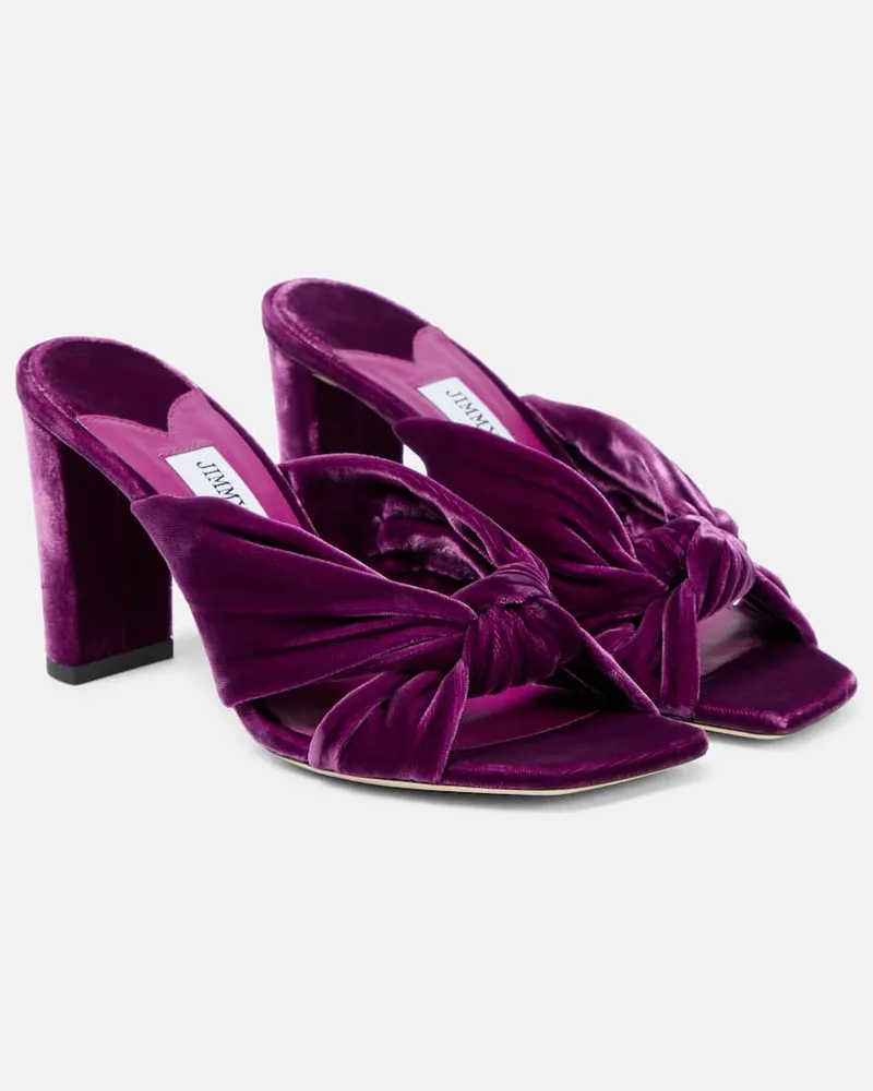 Jimmy Choo Pantoletten Avenue 85 aus Samt Violett
