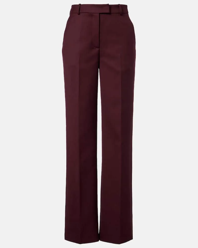 FRANKIE Shop Gerade Hose Lenora Burgunderrot