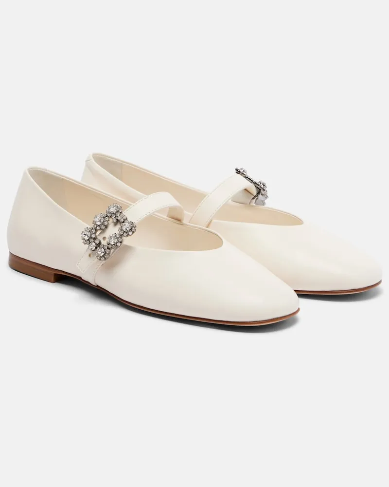 Roger Vivier Ballerinas Roundytoe aus Leder Weiß