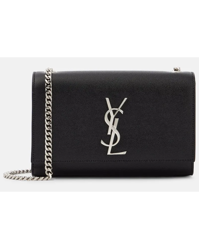 Saint Laurent Schultertasche Kate Small aus Leder Schwarz