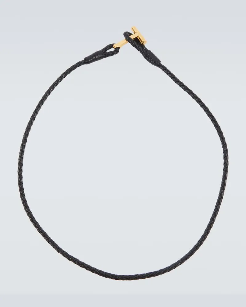 Tom Ford Armband aus Leder Schwarz