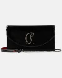 Christian Louboutin Clutch Loubi54 aus Leder Schwarz