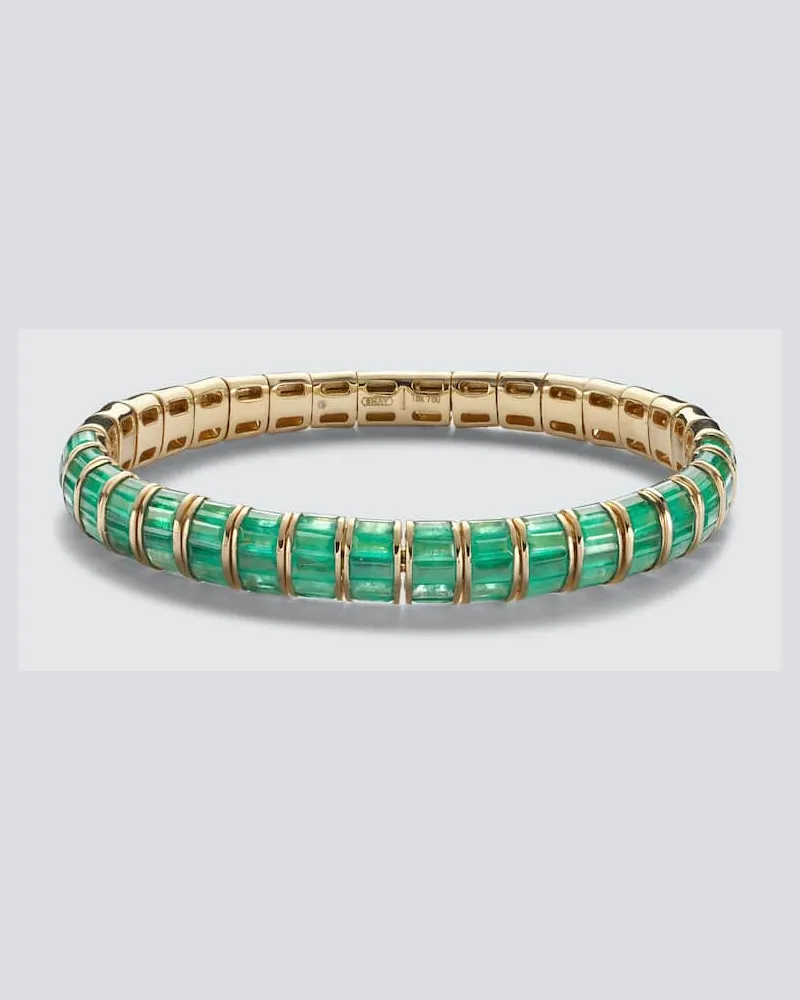 SHAY Armband aus 18kt Roségold mit Smaragden Gold