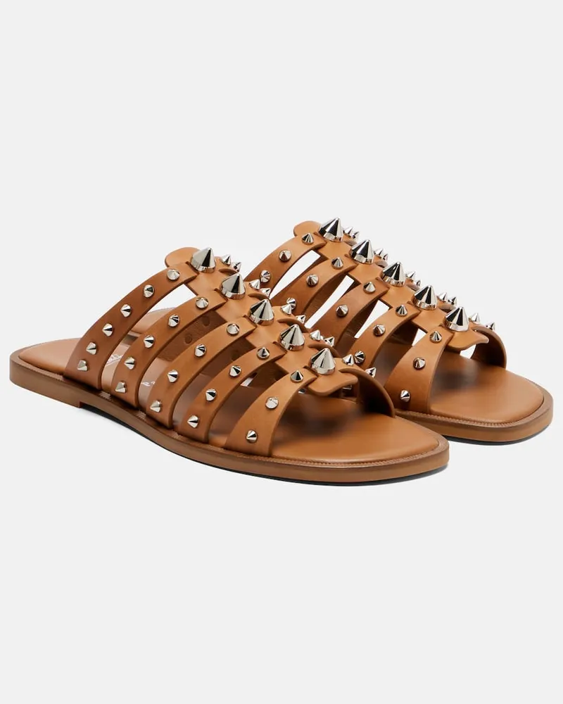 Christian Louboutin Sandalen Charja aus Leder Braun