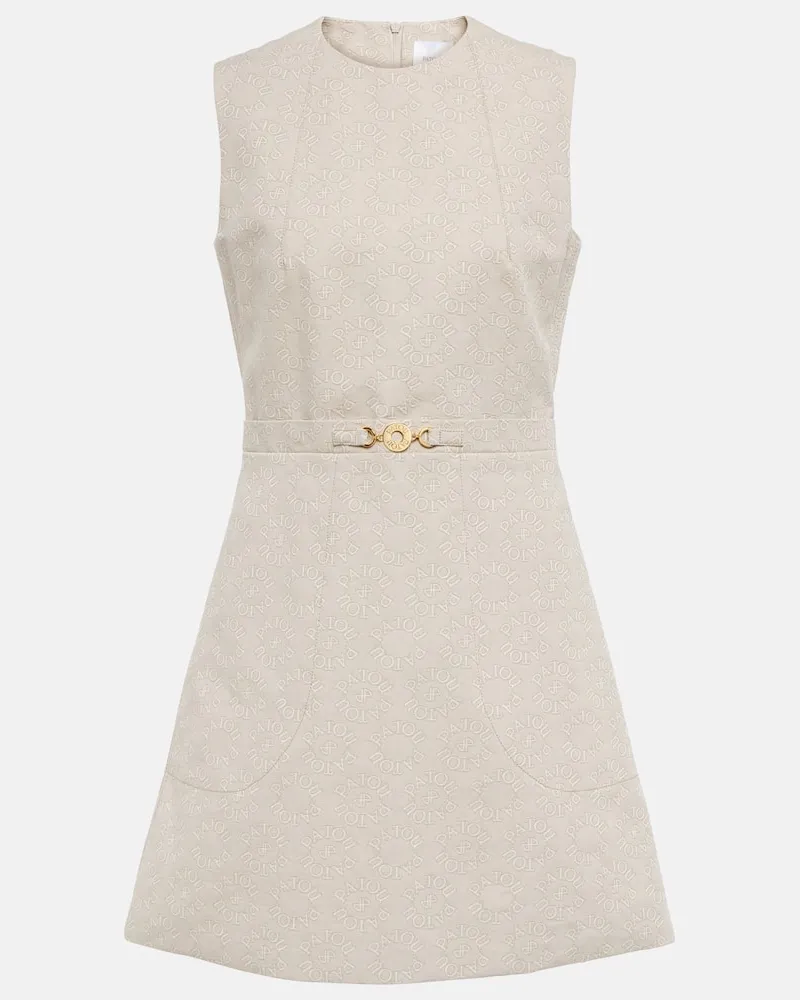 Patou Minikleid aus Baumwolle Beige