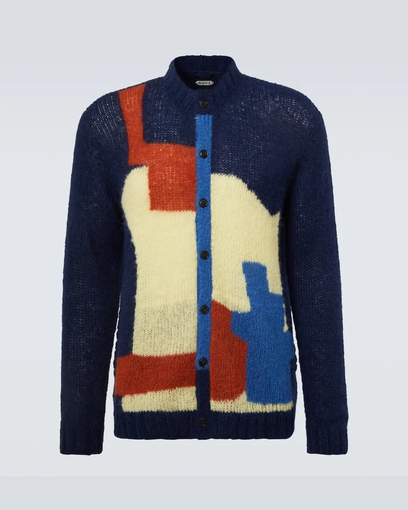 BODE Cardigan Chapeau aus einem Alpakawollgemisch Blau