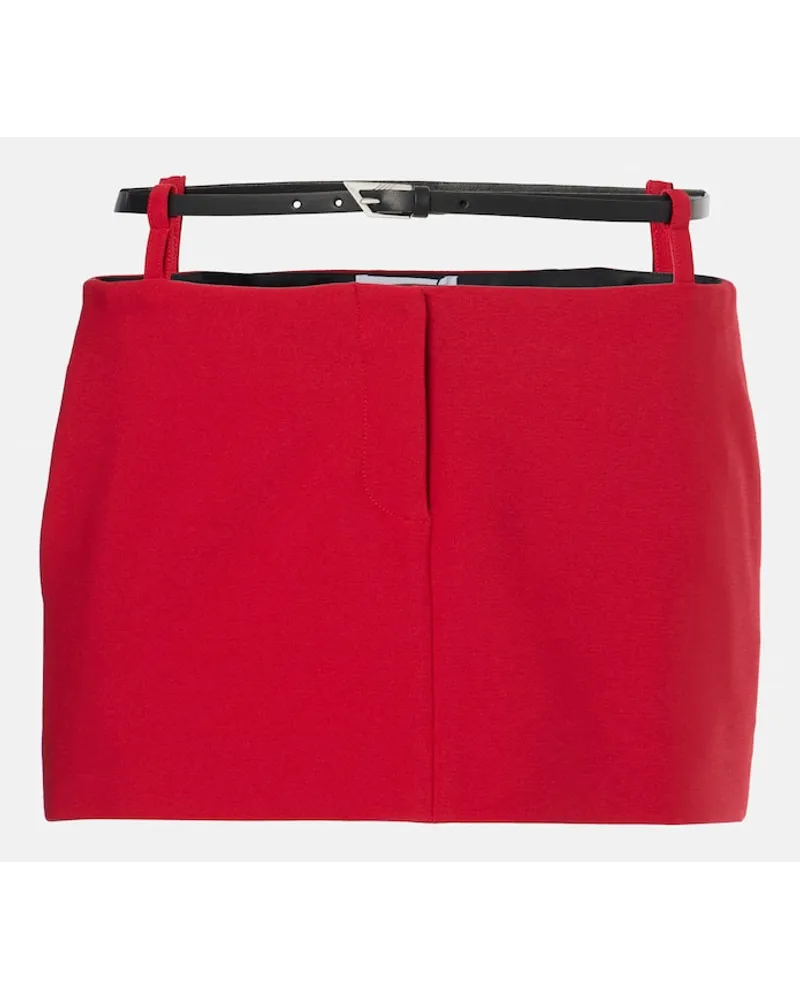 ATTICO Minirock aus Crêpe Rot