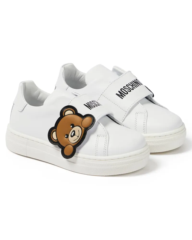 Moschino Sneakers aus Leder Weiß