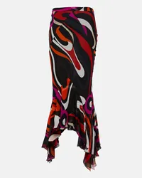 Emilio Pucci Maxirock Marmo aus Seide Multicolor