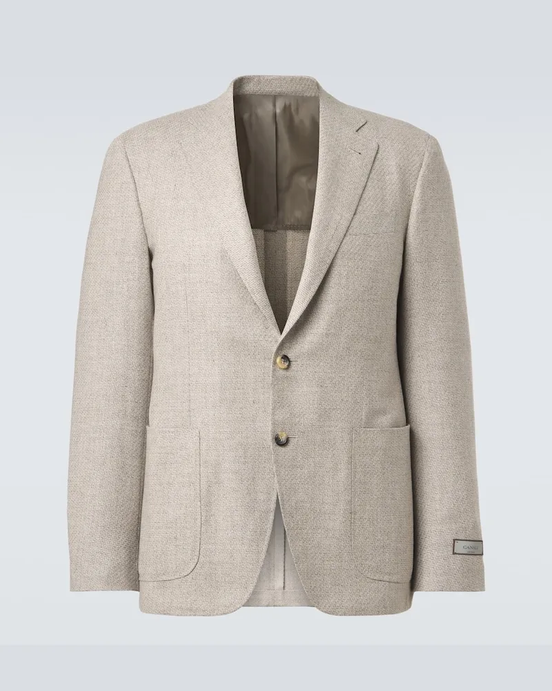 Canali Blazer Kei aus Wolle Grau