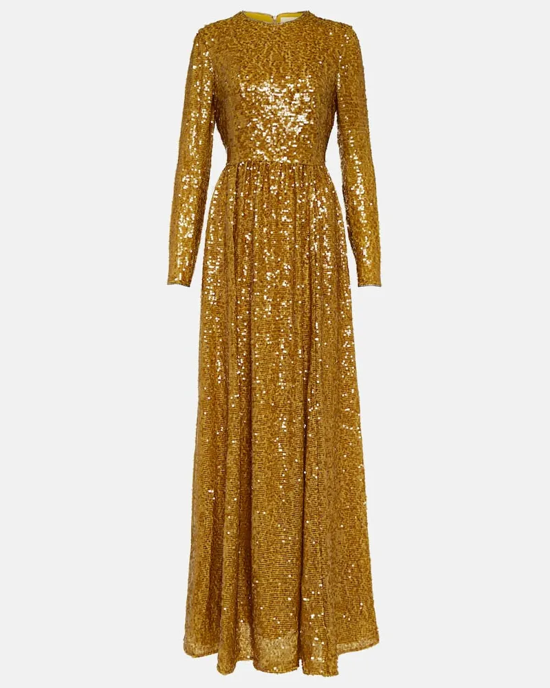 Erdem Robe mit Pailletten Gold