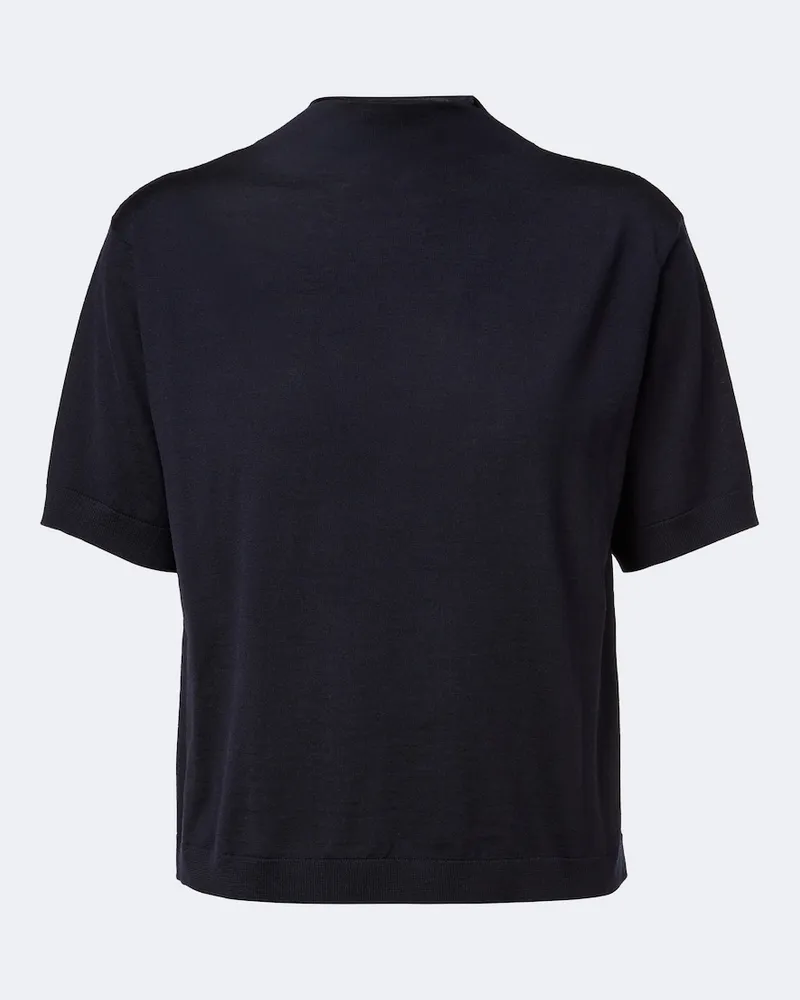Jil Sander Pullover aus Wolle Blau