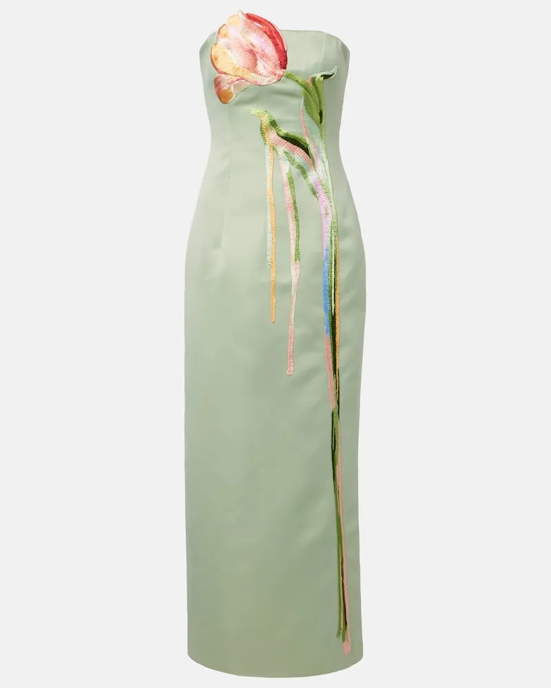 LEO LIN Bustier-Kleid Marilyn aus Satin Grün