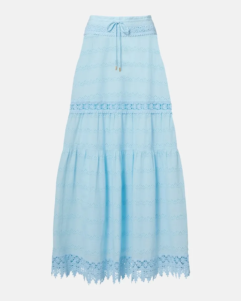 Melissa Odabash Maxirock Alessia aus Baumwolle Blau