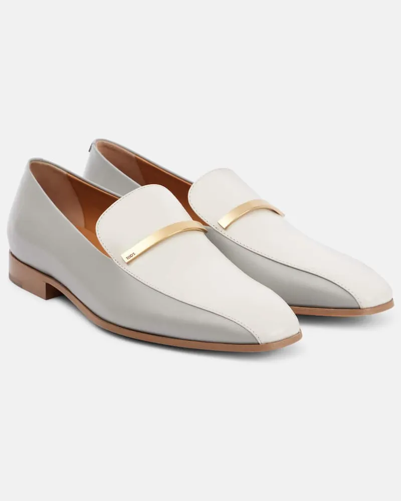 TOD'S Loafers aus Leder Grau