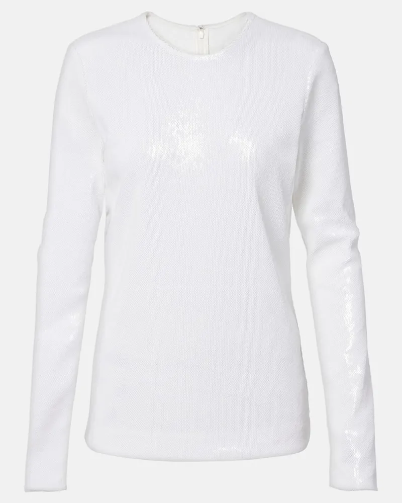 Totême Top mit Pailletten Weiß