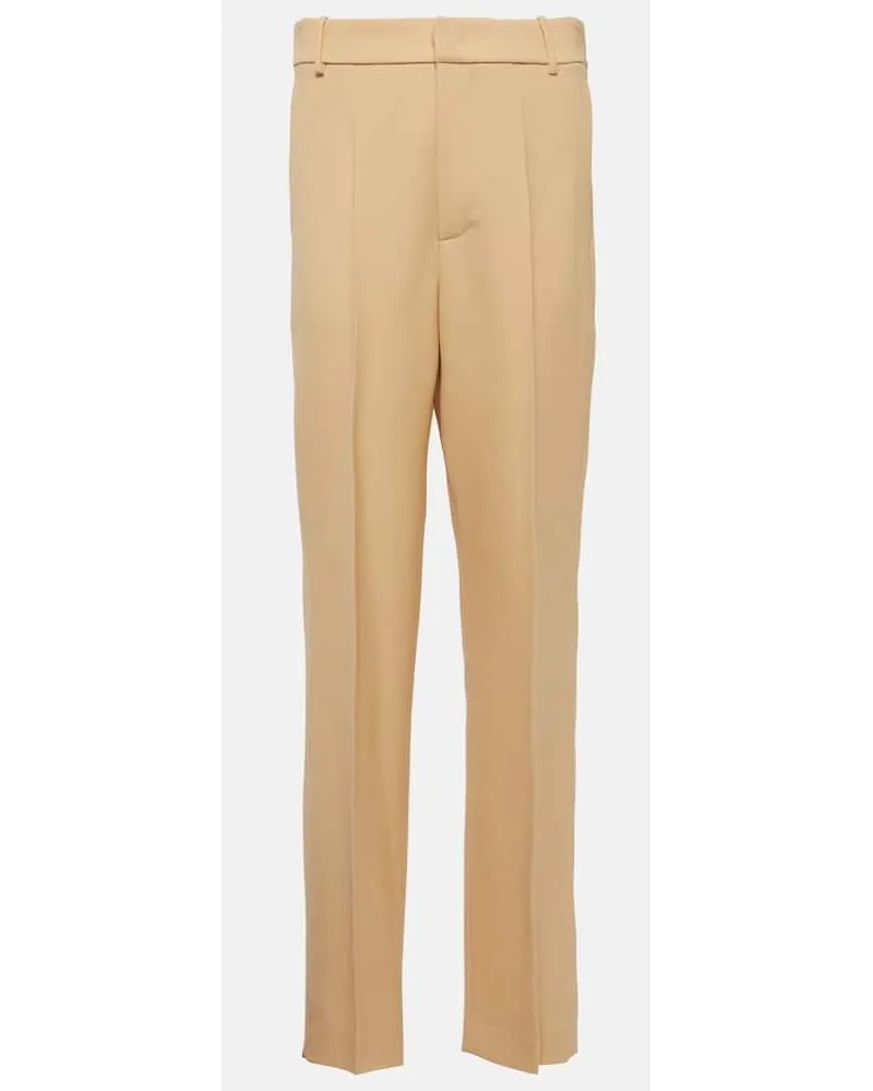 TOD'S Gerade Hose aus Schurwolle Braun