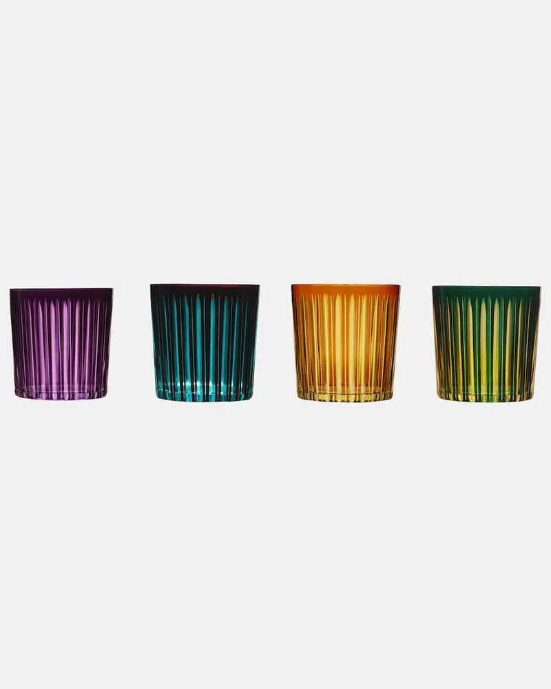 L’OBJET Set Prism aus vier Gläsern Multicolor