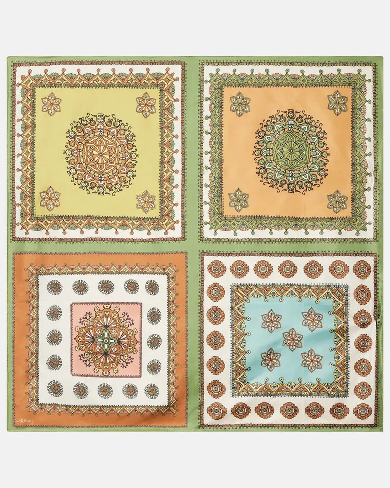 ALEMAIS Alémais Bedrucktes Tuch Contina Tiles aus Seide Multicolor