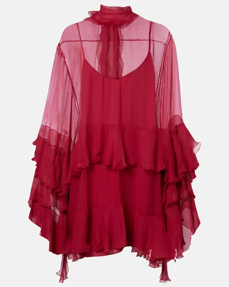 Chloé Chloé Minikleid aus Seide Pink