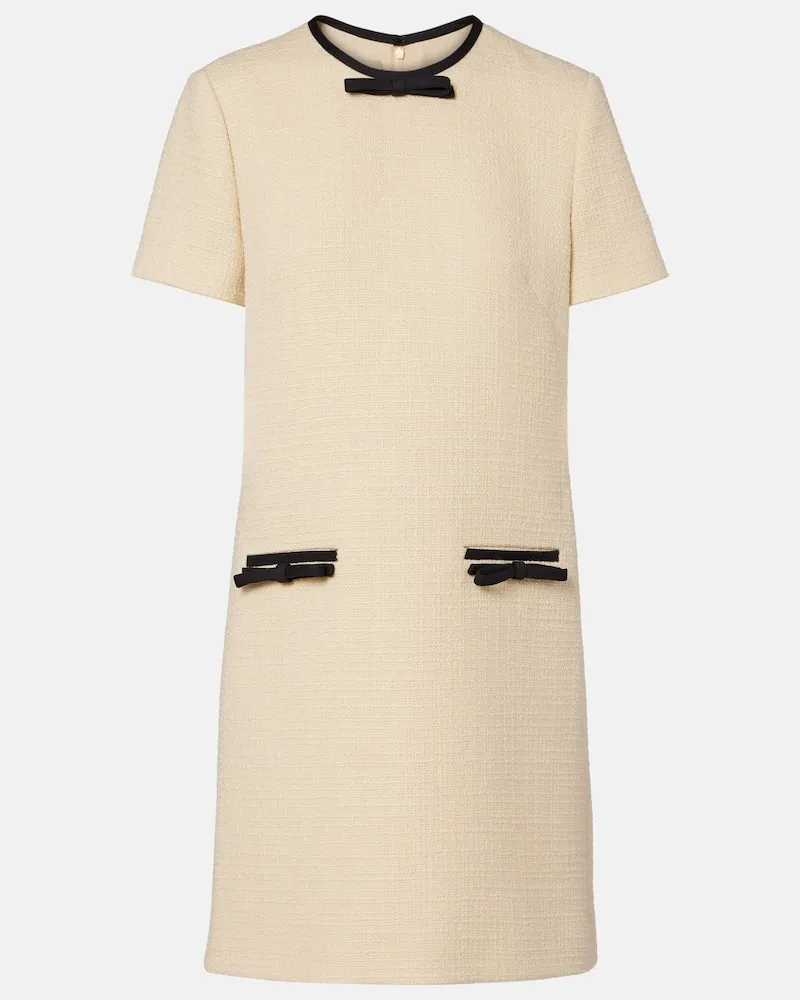 Valentino Garavani Minikleid aus Tweed Weiß