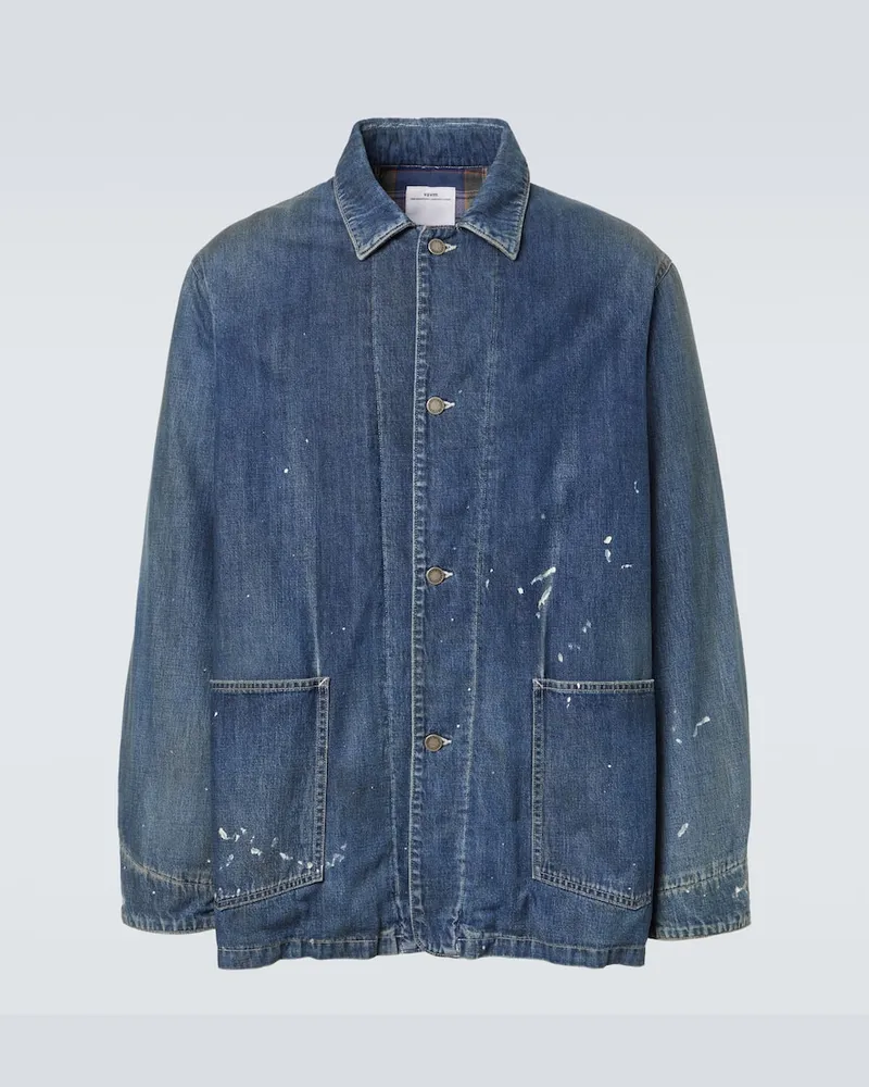Visvim Daunenjacke aus Denim Blau