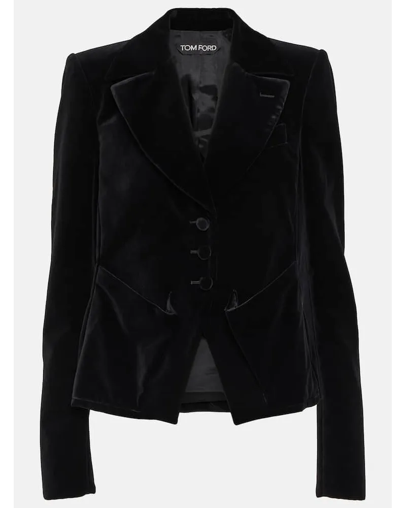 Tom Ford Blazer aus Samt Schwarz