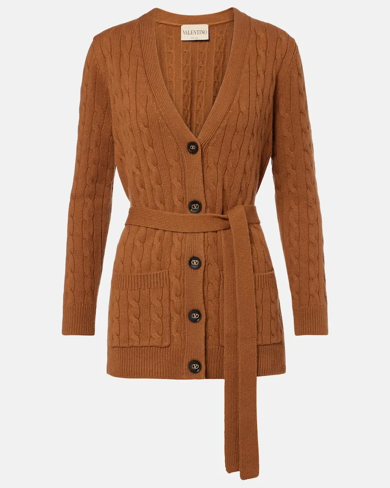 Valentino Garavani Cardigan aus Kaschmir Braun