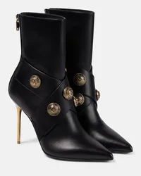 Balmain Ankle Boots Alma aus Leder Schwarz