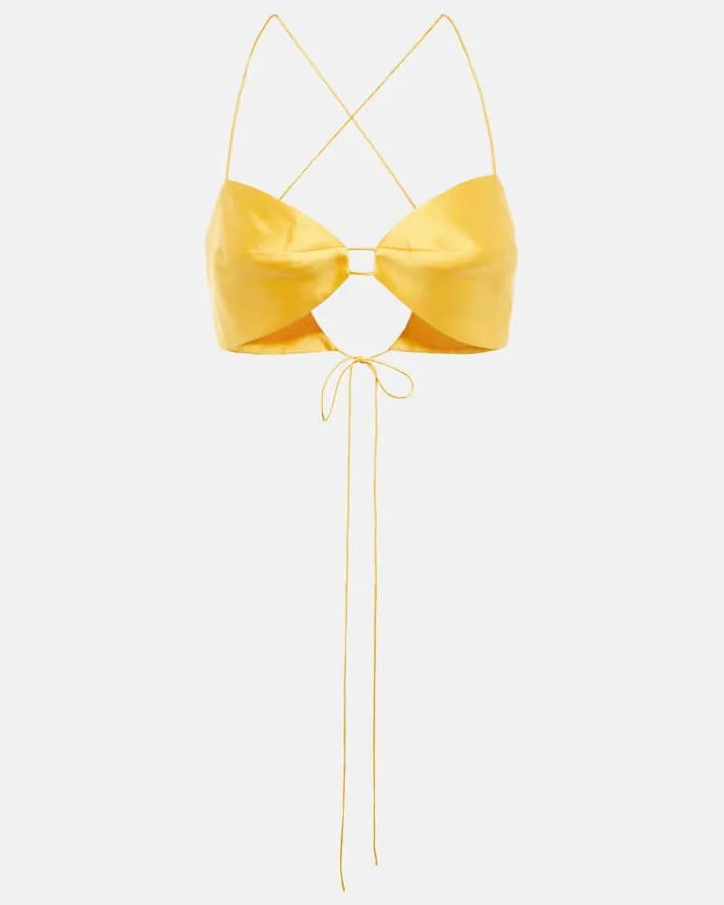 The Sei Bralette aus Seidensatin Gelb