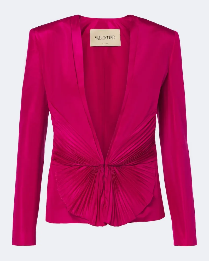 Valentino Garavani Jacke aus Seidentaft Rosa