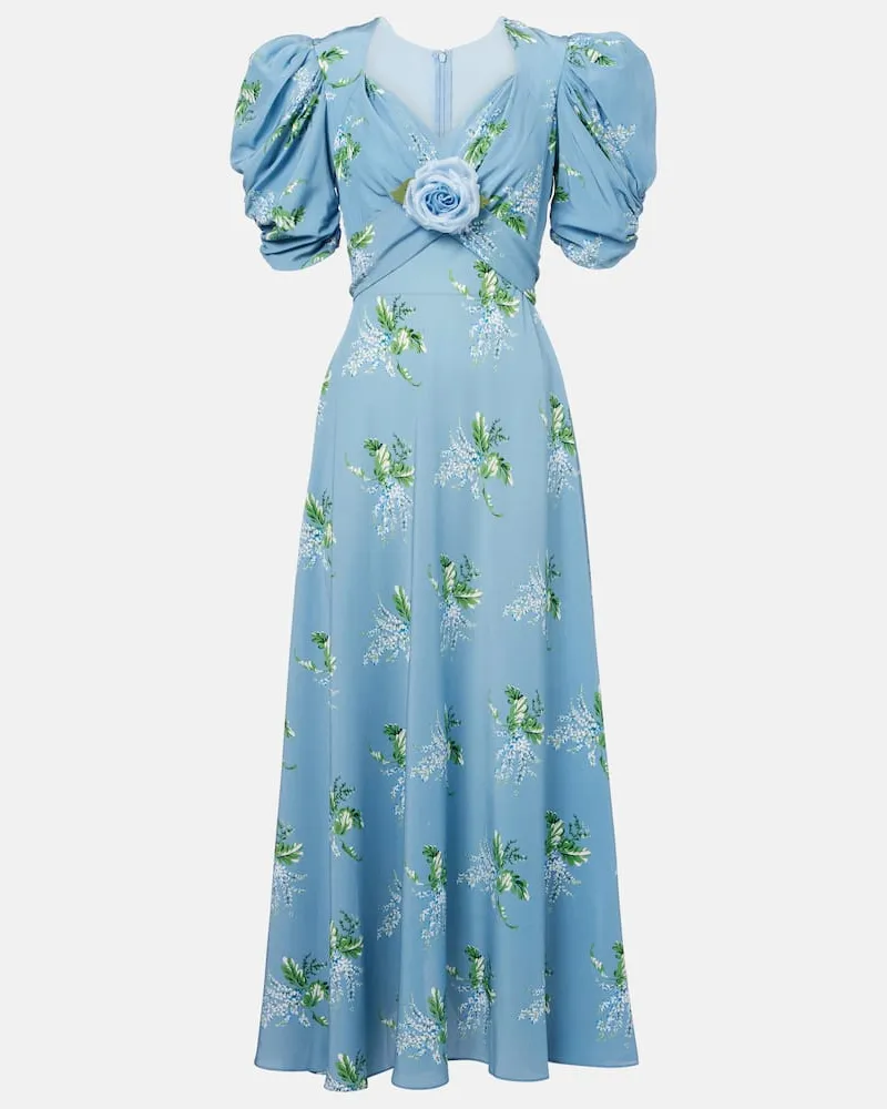 Rodarte Cocktailkleid aus Seide Blau
