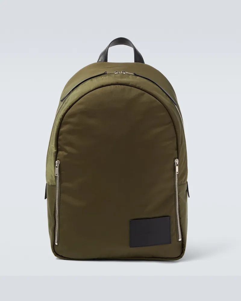 Jil Sander Rucksack mit Leder Grün