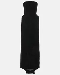 Balenciaga Robe aus Samt Schwarz