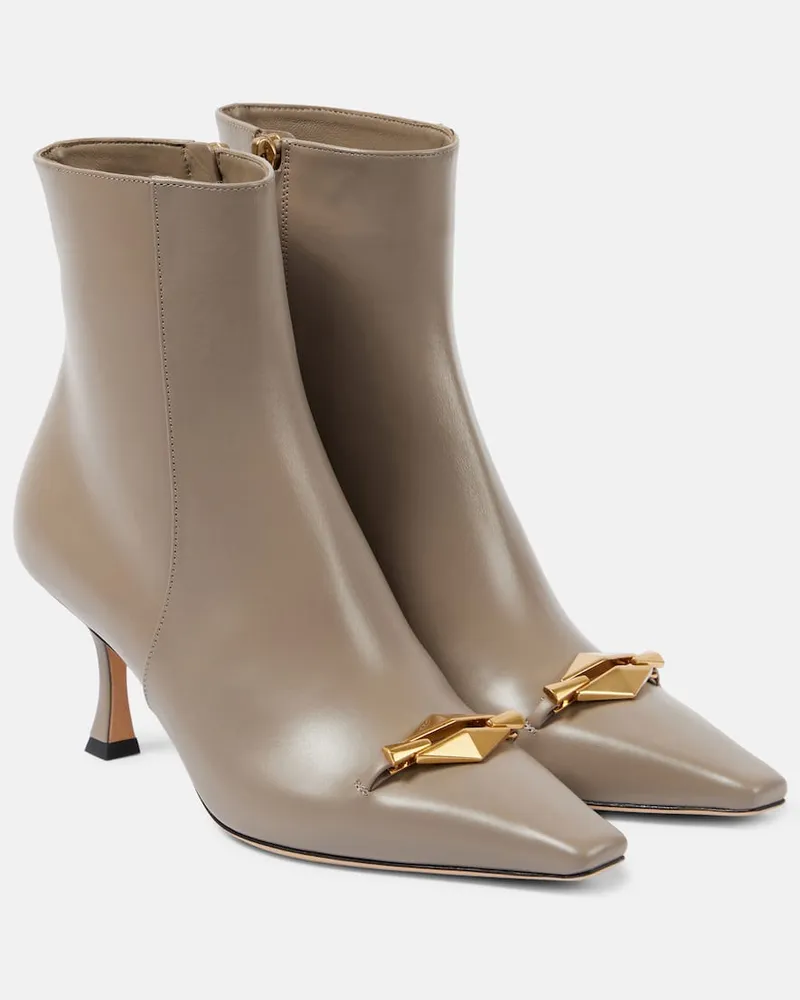 Jimmy Choo Ankle Boots Ryker 70 aus Leder Beige