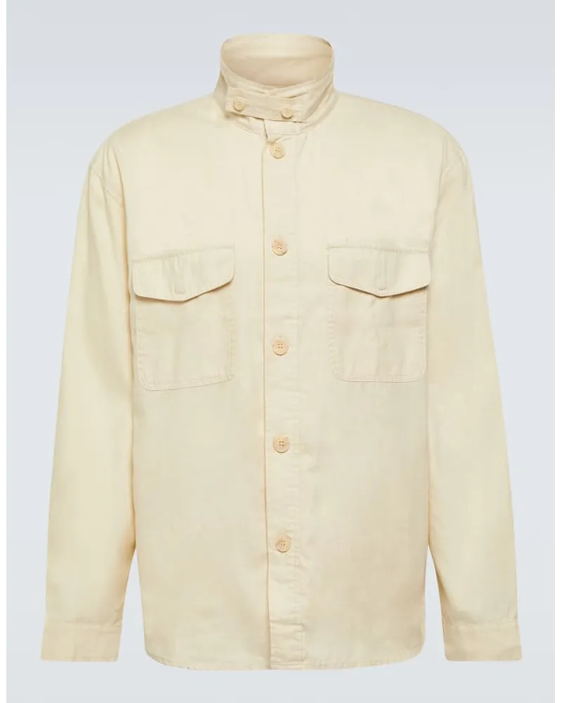 Frescobol Carioca Jacke Nuno aus Leinen und Baumwolle Beige